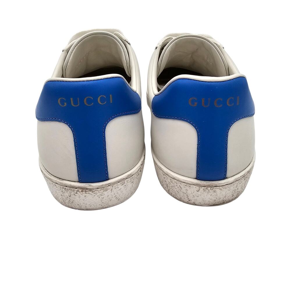 Gucci Ace Sneaker Disney Ducks Blue White Leather Low Top Lace Up Size 39 US 9 - Picture 9 of 12